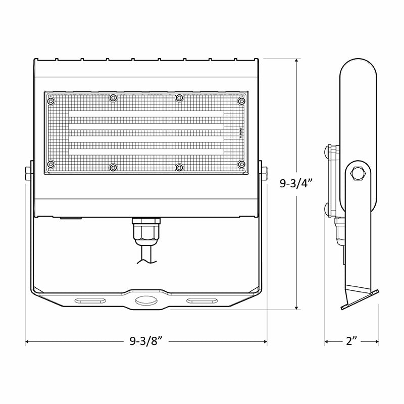 Westgate Mfg LFX Medium Flood/Area Light, 15/20/30/50W, 3000K, 0-10V Dimmable, Trunnion Mount, Bronze, LFX-MD-15-50W-30K-TR