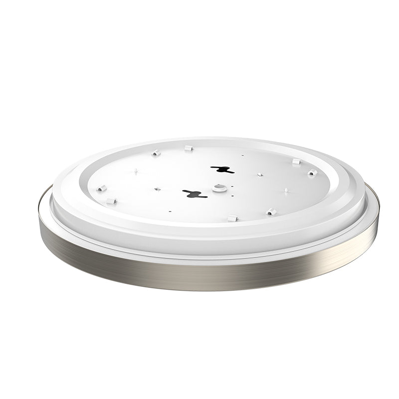 Westgate Mfg FSL Single-Ring Flush Mount, 24W, CCT Selectable, TRIAC, 15 In., Brushed Nickel, FSL-15-MCT5