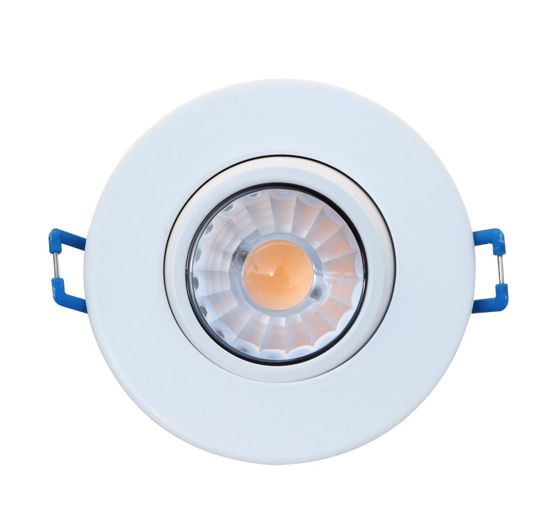 Westgate Lighting  3" Round Adjustable Recessed Light, 120V, 8W, 550Lm, 3000K, Cri90, Dimmable  RDL3S-ADJ-30K-WH