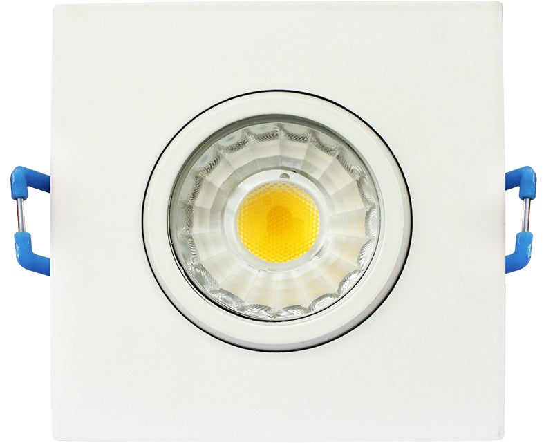 Westgate Lighting  3" Square Adjustable Recessed Light, 120V, 8W, 550Lm, 2700K, Cri90, Dimmable  SDL3S-ADJ-27K-WH