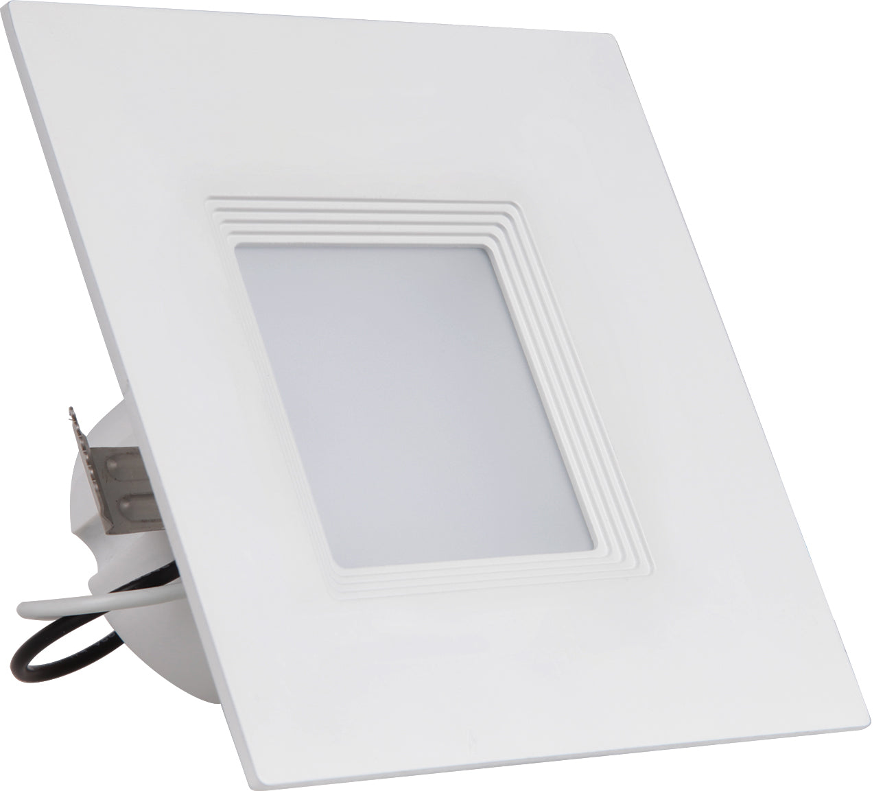 Westgate Lighting  4" Led Square Downlight, Cri90, 9W, 600 Lumens, Dimmable, 2700K,  E26 Adapter Included, Wet Loca...  SDL4-BF-27K