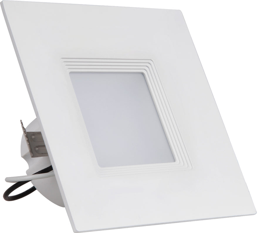 Westgate Mfg SDL4 Square Downlight, 10W, 2700K, CRI90, Dimmable, 4 In., White, SDL4-BF-27K