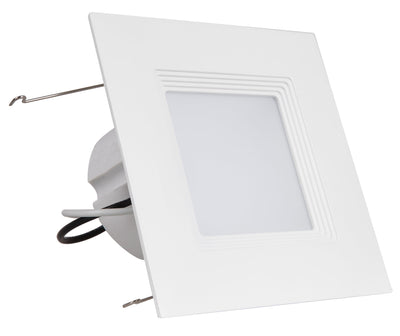 Westgate Mfg SDL6 6 In. Square Recessed Downlight, 16.5W, 5000K, CRI90, Dimmable, White, SDL6-BF-50K