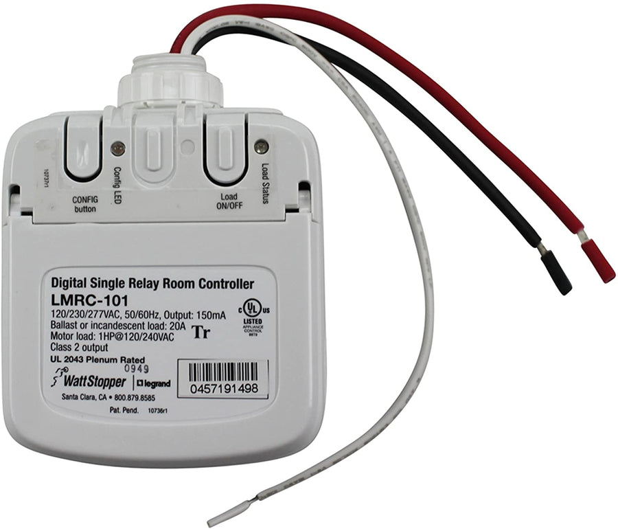 Wattstopper Digital Single Relay Room Controller, On/Off, 120-277V, LMRC-101