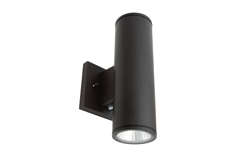 Westgate Mfg WMC3 Wall Cylinder Up/Down, 18W, CCT Selectable, TRIAC Dimming, Black, WMC3-UDL-MCT-BK-DT