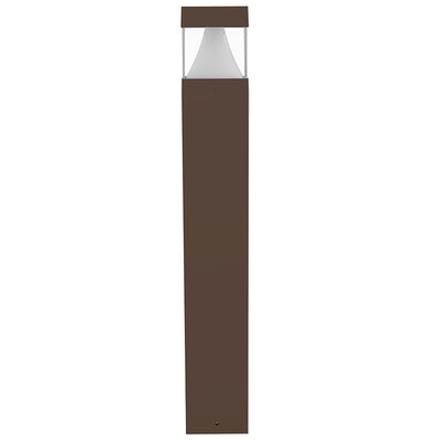 Westgate Mfg Bollard 42 In. Square Louver, 12-22W, CCT Selectable, 0-10V, Bronze, BOL-42-S-C-C-MCTP-BR
