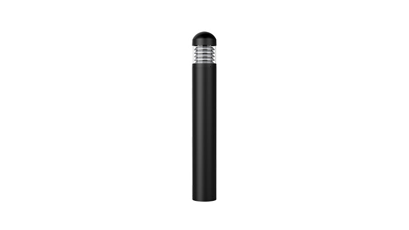 Westgate Mfg Bollard 44 In. Dome Top, 12-22W, CCT Selectable, 0-10V Dimmable, Louver, Black, BOL-44-R-L-C-MCTP-BK