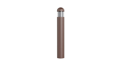 Westgate Mfg Bollard 44 In. Dome Top, 12-22W, CCT Selectable, 0-10V Dimmable, Louver, Bronze, BOL-44-R-L-C-MCTP-BR
