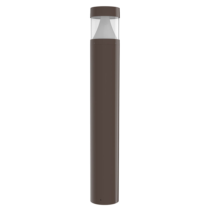 Westgate Mfg Bollard 42 In. Round Louver, 12-22W, CCT Selectable, 0-10V, Bronze, BOL-42-R-C-C-MCTP-BR
