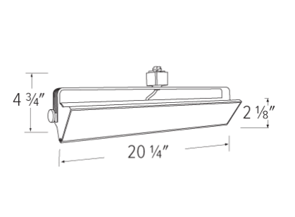 Elco Lighting LED Pipe Wall Wash Track Fixture, 20W, CCT Selectable, 120V, 12 In., All White, ETW42CT3W-J