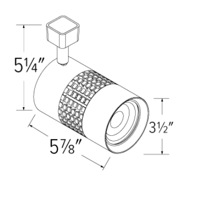Elco Lighting Celtic LED Track Fixture, 15W, 3000K, TRIAC, 35° Beam, Black with White Trim, ET750DB