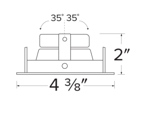 Elco Lighting Pex 3" Square Adjustable Baffle for Koto System, White, ELK3393W