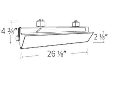 Elco Lighting LED Pipe Wall Wash Track Fixture, 20W, CCT Selectable, 120V, 12 In., All White, ETW42CT3W-J