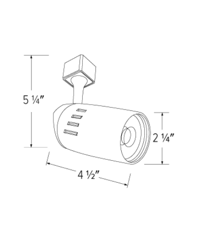 Elco Lighting Clove II Track Fixture, 14W, 3000K, 120V, Triac, 38° Beam, White, ET578L30W