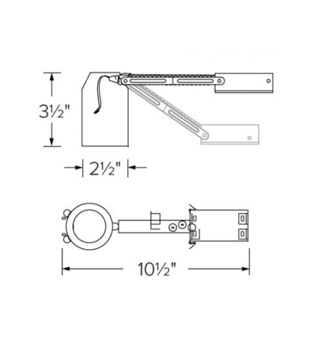 Elco Lighting 2" IC Airtight HIGHTECH Remodel Housing with Driver, 11W, 120/277V, Triac/ELV/0-10V, E2LC185RICA