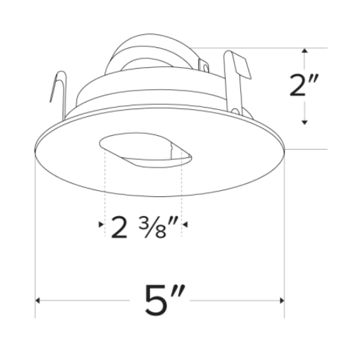 Elco Lighting Pex 4" Slot Aperture Trim, Koto System, All White, ELK4130W
