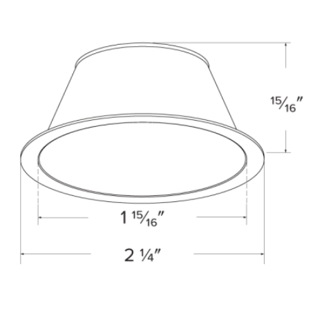 Elco Lighting 2 In. LED Elm Round Reflector, Black with White Trim, ERT210B