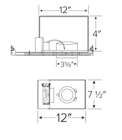 Elco Lighting Koto 3", 14.7W, Shallow Adjustability, Triac/ELV, IC Airtight, E3LK76ICA