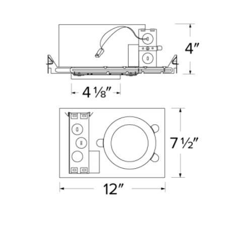 Elco Lighting Koto 4", 14.7W, Triac/ELV, IC Airtight, 35° Adjustable, E4LK98ICA