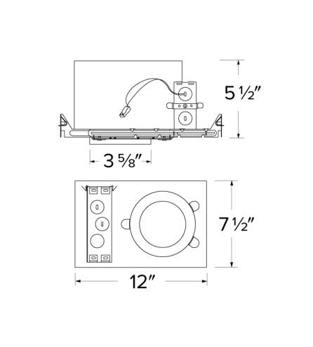 Elco Lighting Koto 3", 15.7W, 1250 lm, Triac/ELV, IC Airtight, E3LK85ICAD