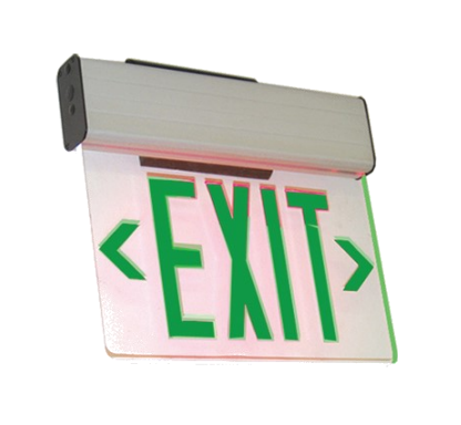Westgate Mfg LED Edgelit Exit Sign, 4.5W, Single Face, Red Letter, Clear Panel, Aluminum, XE-1RCA-EM