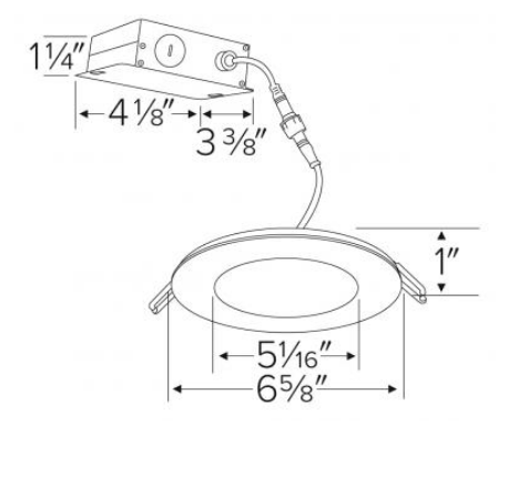 Elco Lighting 6" Ultra Slim Round Panel Light, 12W, 3000K, CRI90, Triac/ELV, Bronze, ERT61130BZ