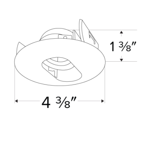 Elco Lighting Pex 3" Round Slotted Pinhole for Koto System, White, ELK3620W