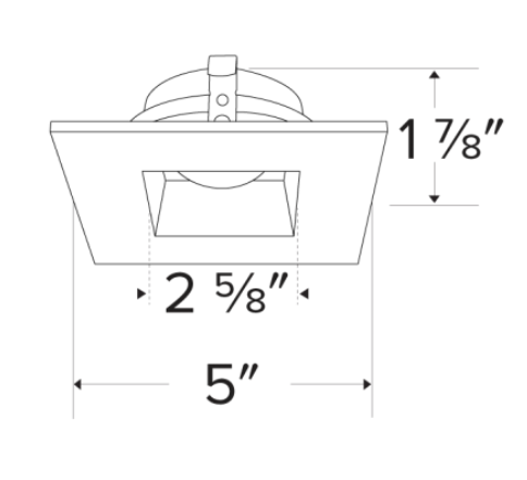 Elco Lighting Pex 4" Square Adjustable Reflector for Koto System, All White, ELK4282W