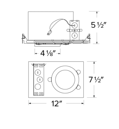 Elco Lighting Koto 4", 15.7W, 1250 lm, Triac/ELV, IC Airtight, E4LK47ICA