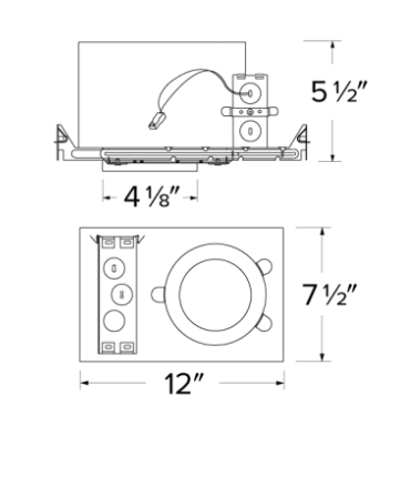 Elco Lighting Koto 4", 15.7W, 1250 lm, Triac/ELV, IC Airtight, E4LK79ICAD