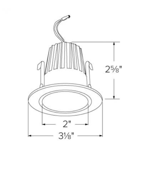 Elco Lighting 2" LED High-Lumen Reflector, 11W, 3000K, White, E210C1830W