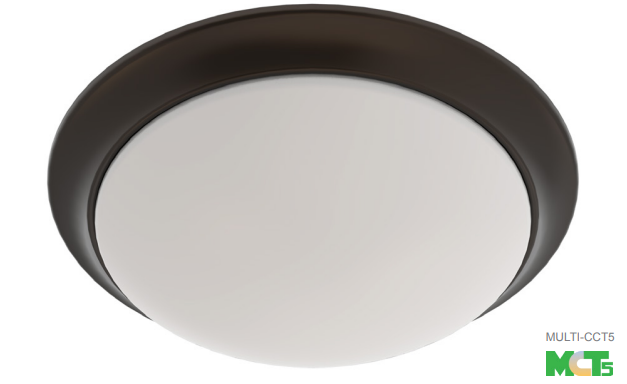 Westgate Mfg Dome Flush Mount Ceiling Light, 20W, CCT Selectable, 120V, TRIAC Dimmer, 11 In., Oil-Rubbed Bronze, FMD-11-MCT5-ORB