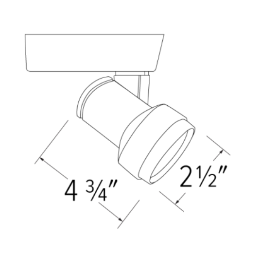 Elco Lighting Albright Track Fixture, 10W, 3000K, 120V, Triac, 38° Beam, White, ET580DW
