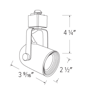 Elco Lighting Uni LED Round Back Cylinder, 8W, 3000K, 38° Beam, Black/White Trim, ET62730DB