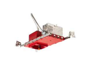 Westgate Mfg IC Airtight Fire-Rated Junction Box, 4 In., 3-7/8 In. Deep, Red, ICF4SJBP