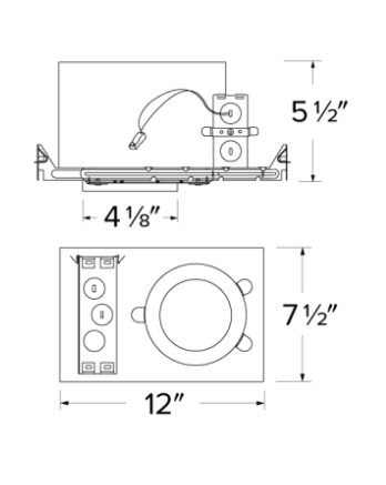 Elco Lighting Koto 4", 15.7W, 1250 lm, Triac/ELV, IC Airtight, E4LK78ICA