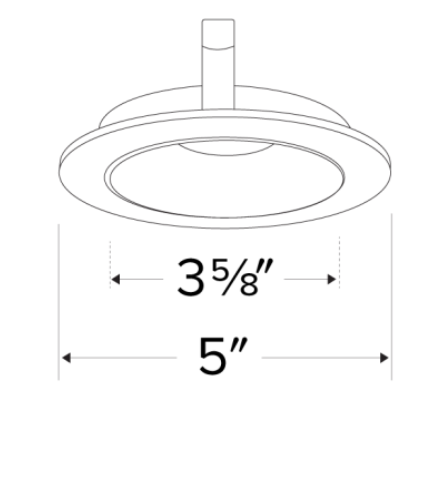 Elco Lighting Pex 4 In. Round Shallow Reflector, Koto LED Module Compatible, Wet Rated, All White, ELK4116W