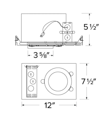 Elco Lighting Koto 3" Maximum Adjustability IC Housing, 15.7W, 1250K, Triac/ELV, 120V, E3LK53ICA
