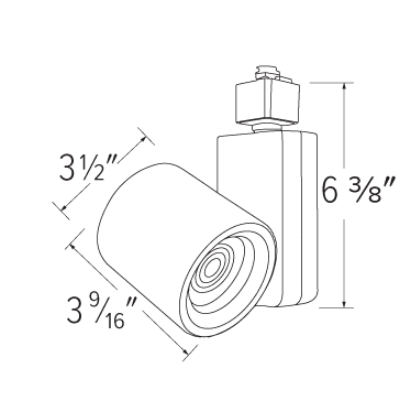 Elco Lighting Bachman Track Head, 20W, 3000K, Adjustable Beam, Triac/ELV, White, ET75830DW