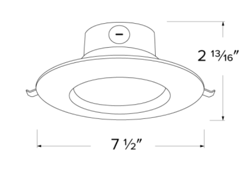 Elco Lighting Easy-Pro 6 In. LED Insert with Junction Box, 23W, 3000K, CRI90+, White, ELR68530W