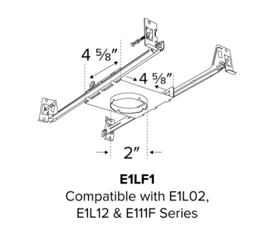Elco Lighting New Construction Multiple Frame, 1 In. Adjustable, 8 3/4 In. Total Length, E1LF2