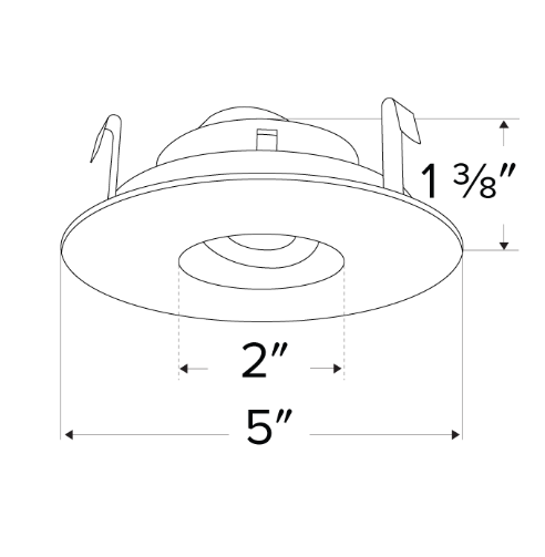 Elco Lighting Pex 4" Round Adjustable Pinhole, Koto System, White, ELK4127W