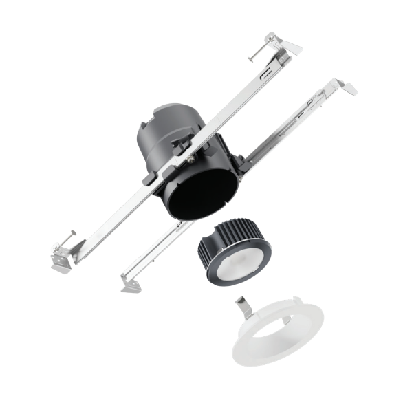 DMF Lighting New Construction Housing w/ Hanging Bars for 3" H Series LED Downlights, H3BH