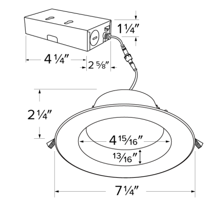 Elco Lighting 6" Shallow LED Round Reflector Insert, 12W, CCT Selectable, CRI90, Triac/ELV, White, ERT615CT5W