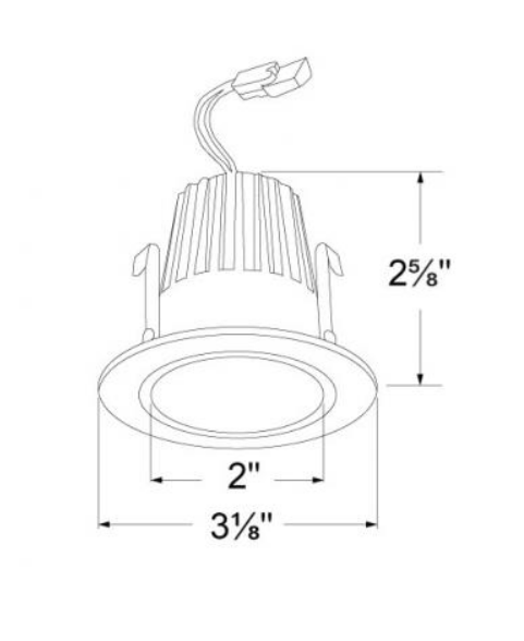 Elco Lighting 2" LED Reflector Trim, 2700K, White, E210C0727W