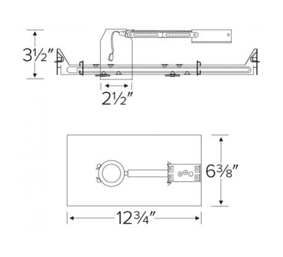 Elco Lighting 2" IC Airtight New Construction Housing with Driver, 9W, 120V, Triac/ELV, E2LC175ICA