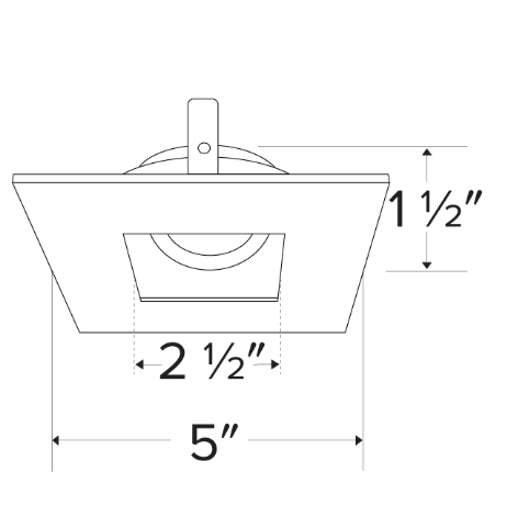 Elco Lighting Pex 4" Square Pinhole Reflector for Koto System, All White, ELK4227W