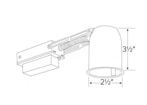 Elco Lighting 2" IC Airtight Remodel Housing with Driver, 9W, 120V, Triac/ELV, E2LC175RICA