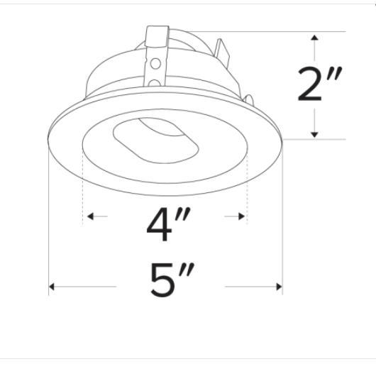 Elco Lighting Pex 4" Round Rotatable Slot Aperture, Koto System, White, ELK4120W