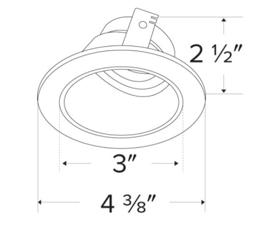 Elco Lighting Pex 3" Round Adjustable Reflector Wall Wash for Koto System, White, ELK3622W